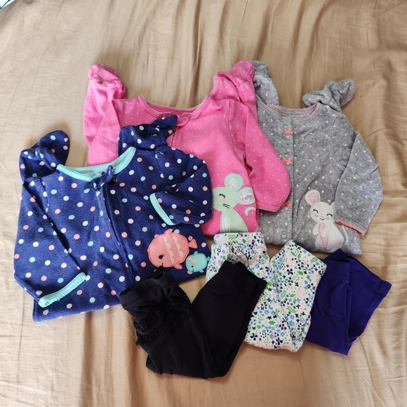 Girls pants‎ and pajama bundle size 9 months - Picture 1 of 16